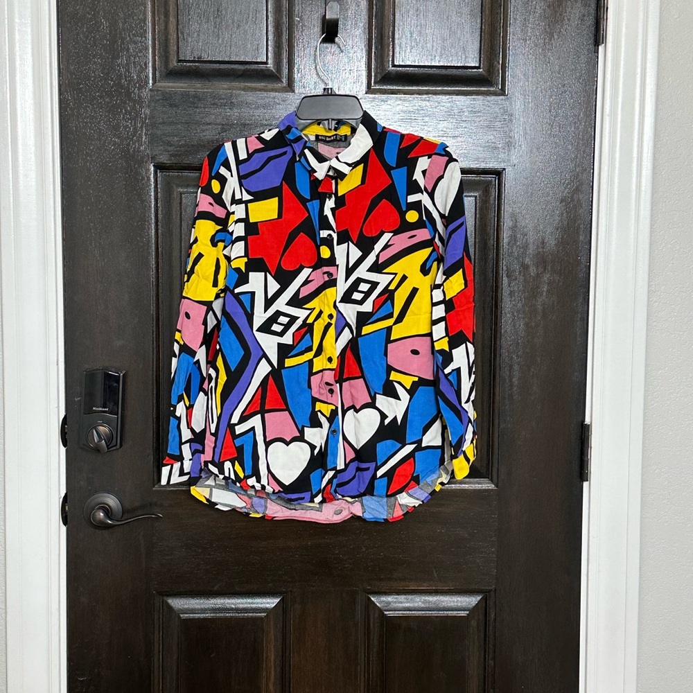 Vintage Big Dart Women’s Geometric Button Down Size 8